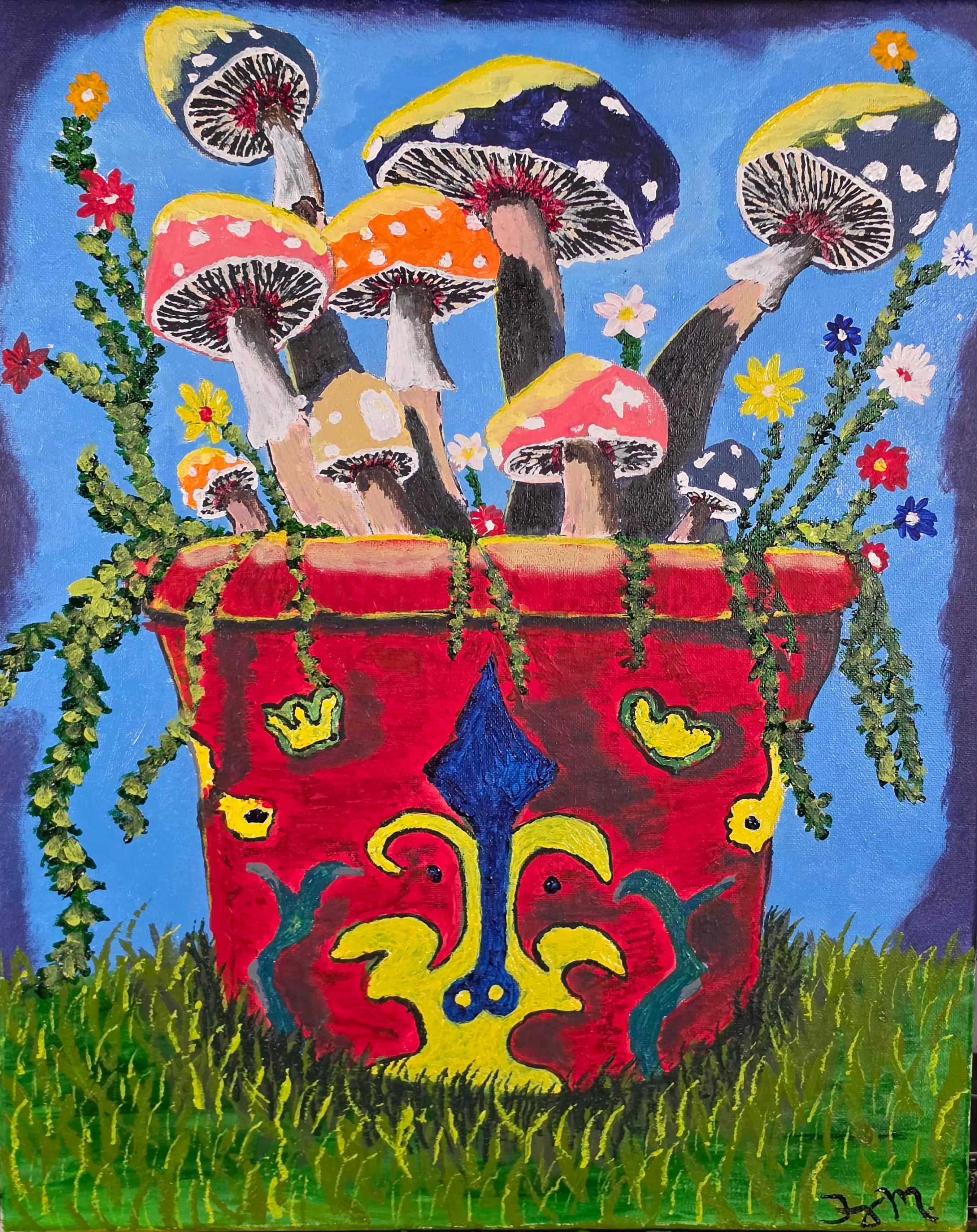 Mushroom Pot Print