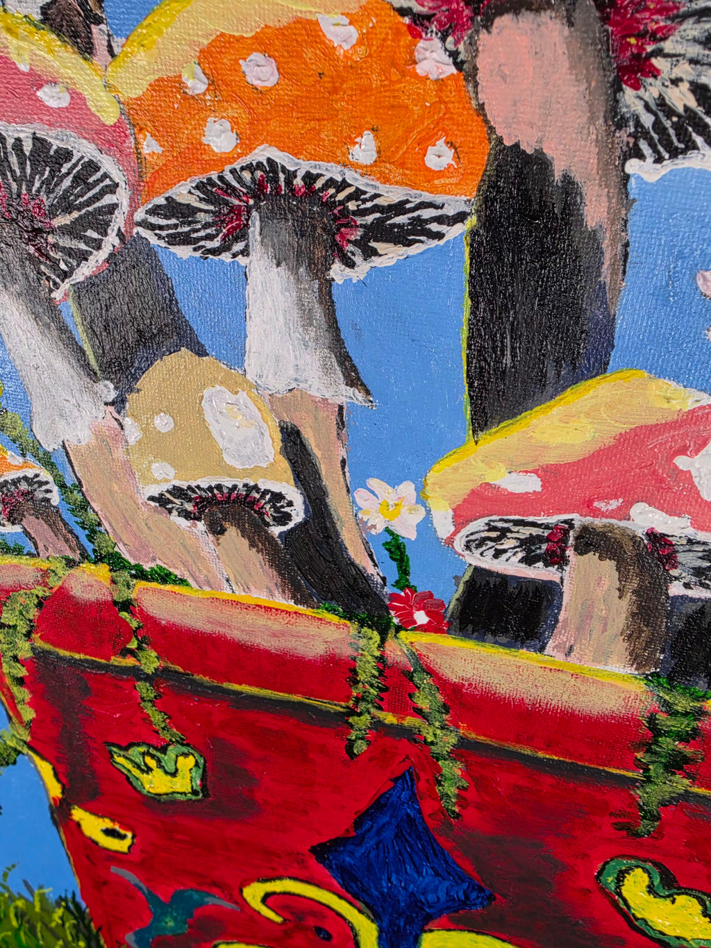 The Mushroom Pot 16x20 Acrylic on Canvas