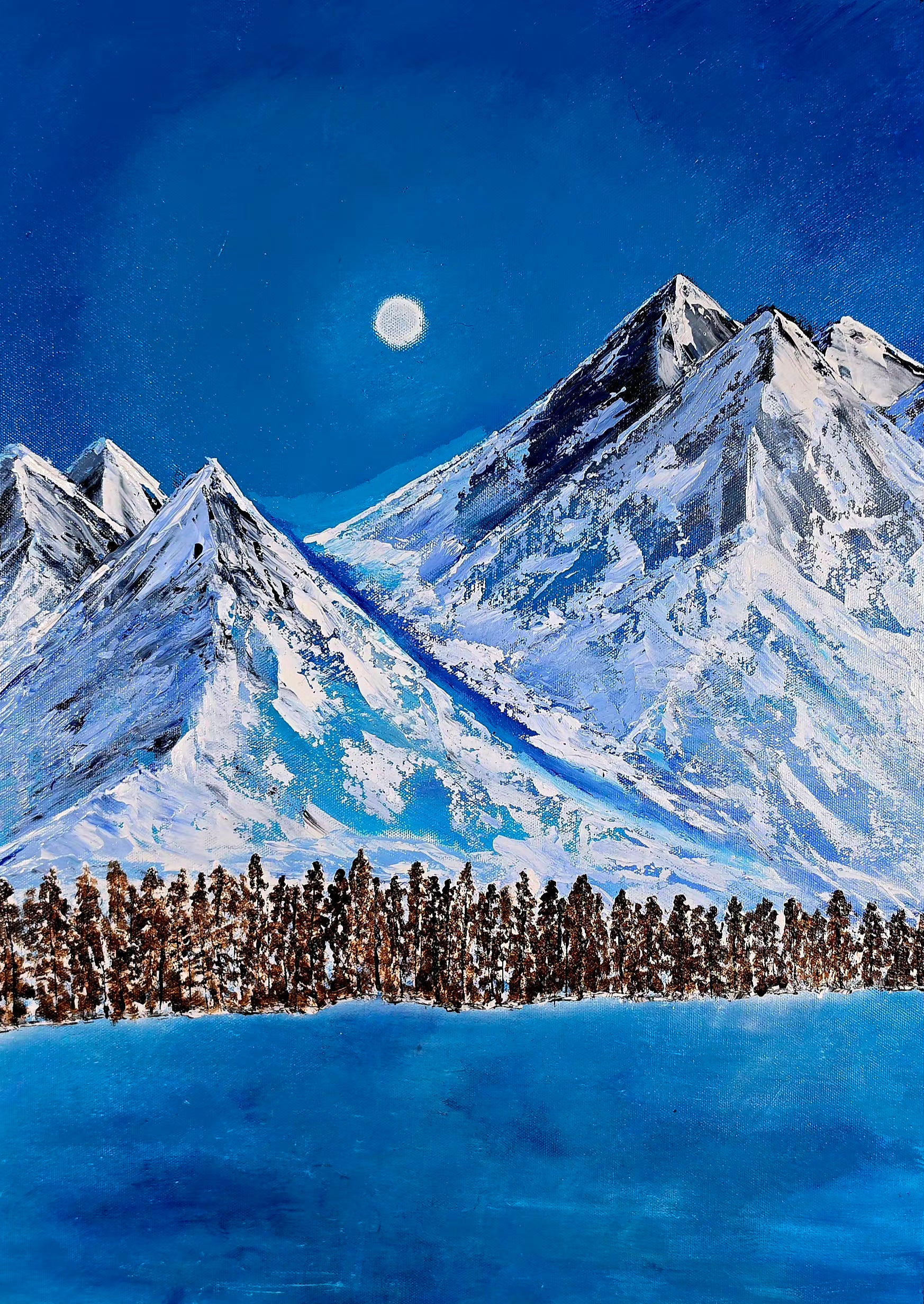 Moon Mountain 18x24 Acrylic on Canvas