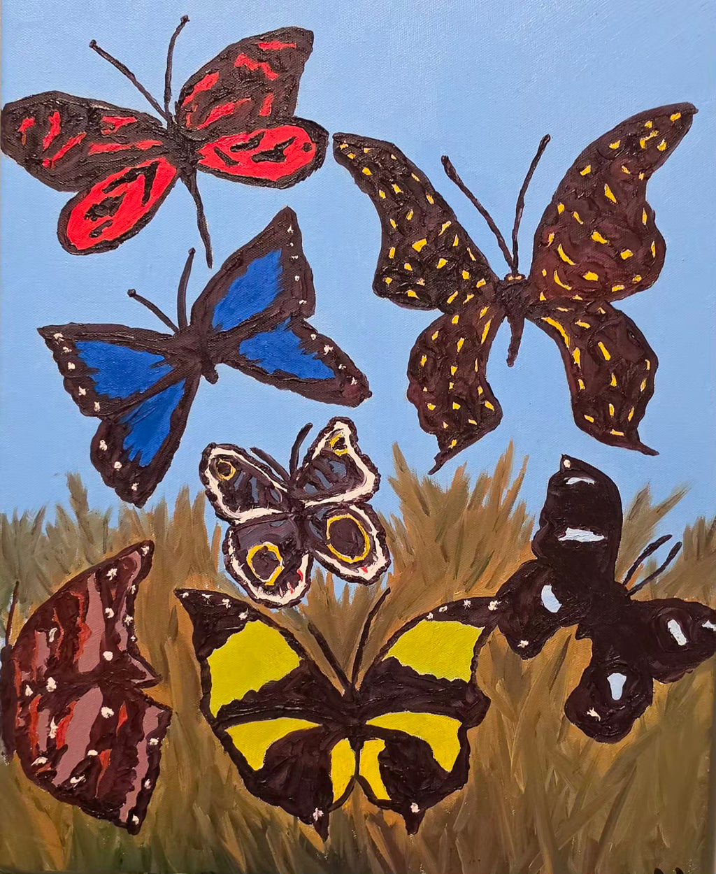 Butterfly Fly Summer 18x24 Oil on Canvas