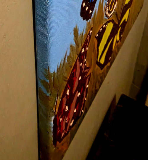 Butterfly Fly Summer 18x24 Oil on Canvas