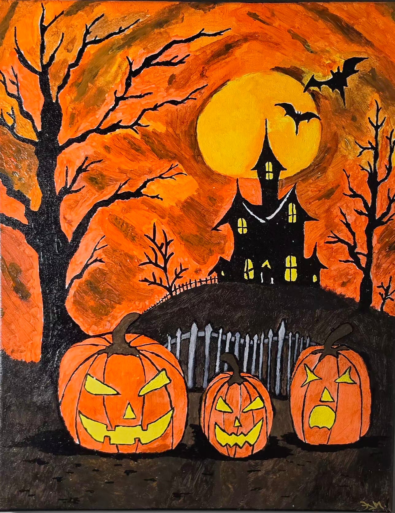 The Spooky House 16x20 Acrylic on Canvas