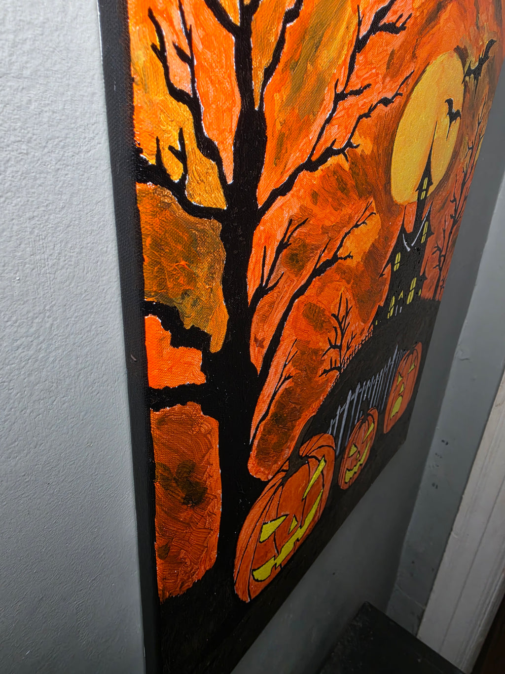 The Spooky House 16x20 Acrylic on Canvas
