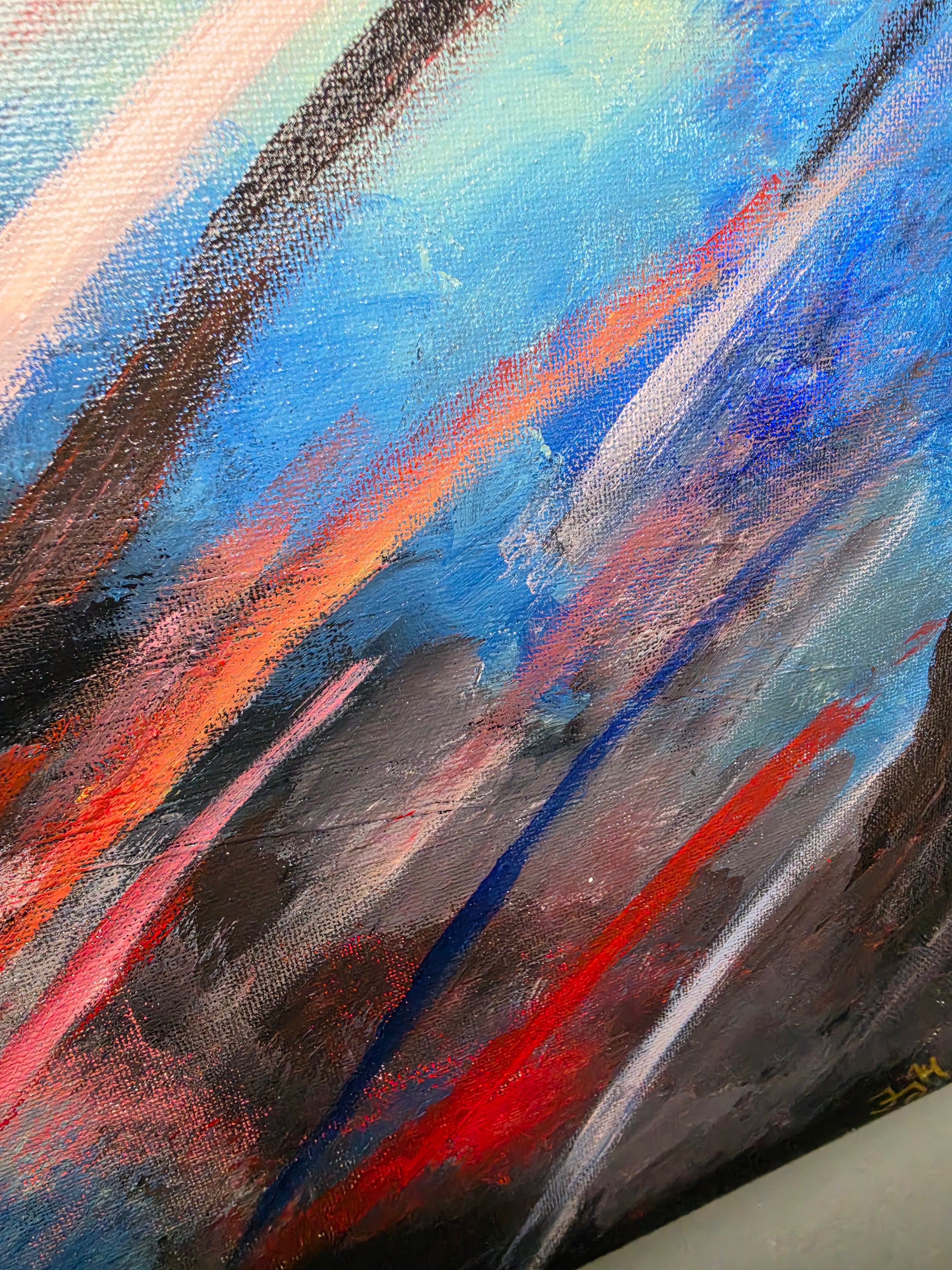 Fractured Velocity 16x20 Acrylic on Canvas