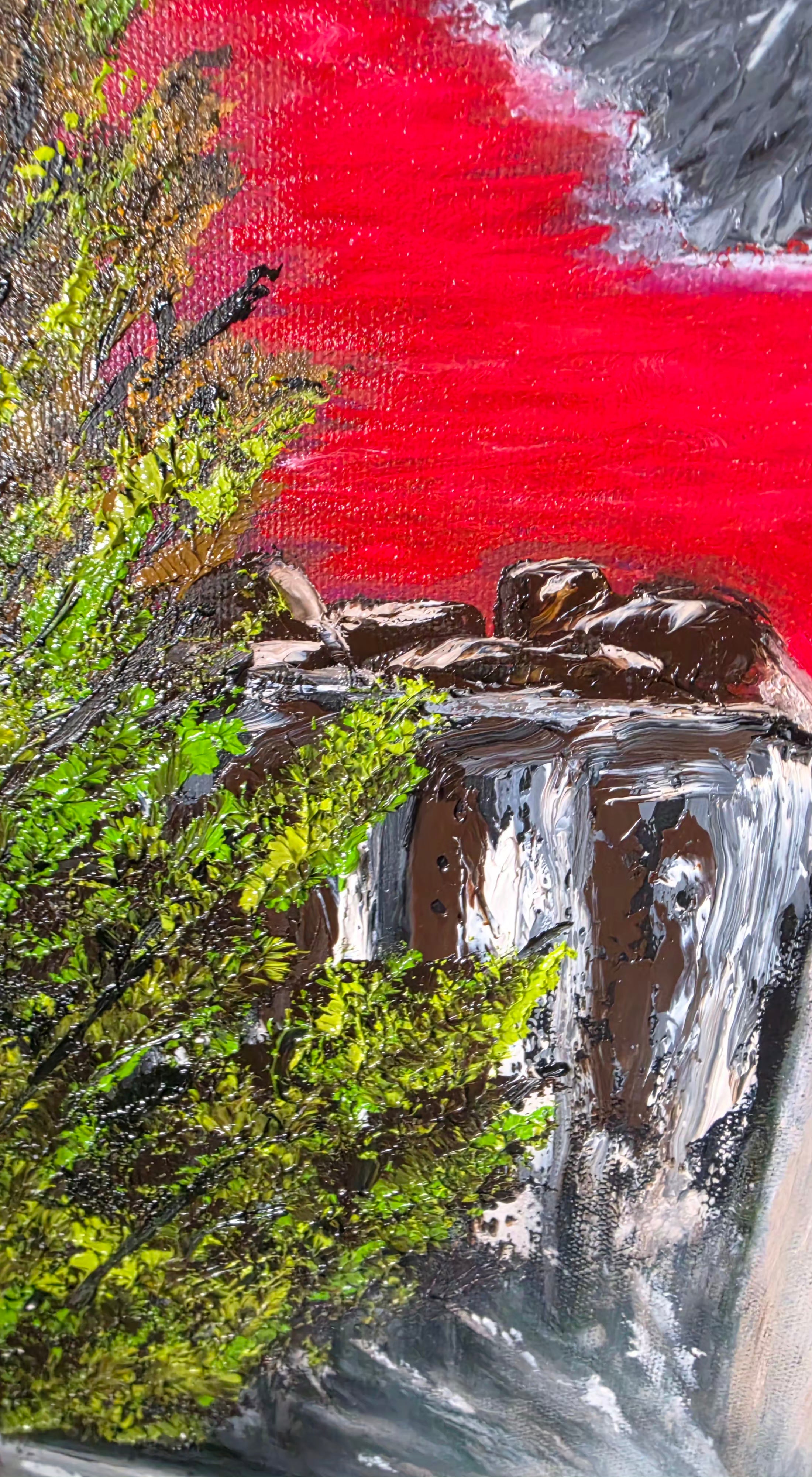 Wine's Edge 18x24 Oil on canvas. Avaiable to ship after December 18th ,2026. needs time to cure.