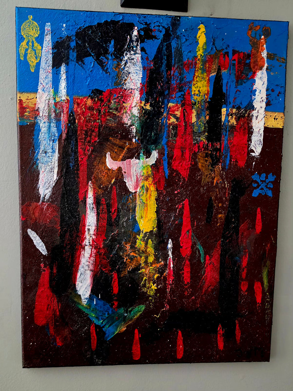 The Gathering 18x24 Oil&Acrylic on Canvas