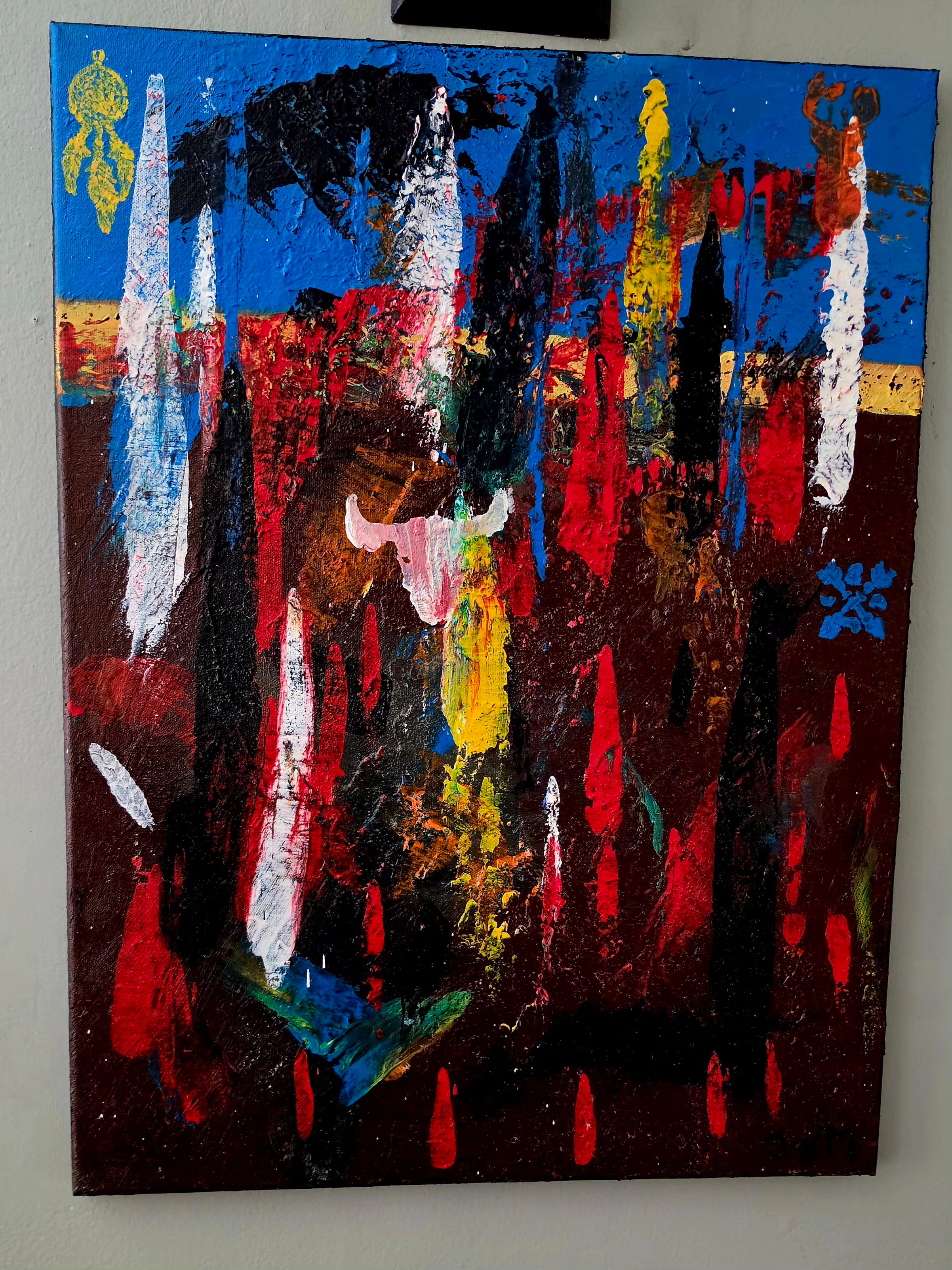 The Gathering 18x24 Oil&Acrylic on Canvas