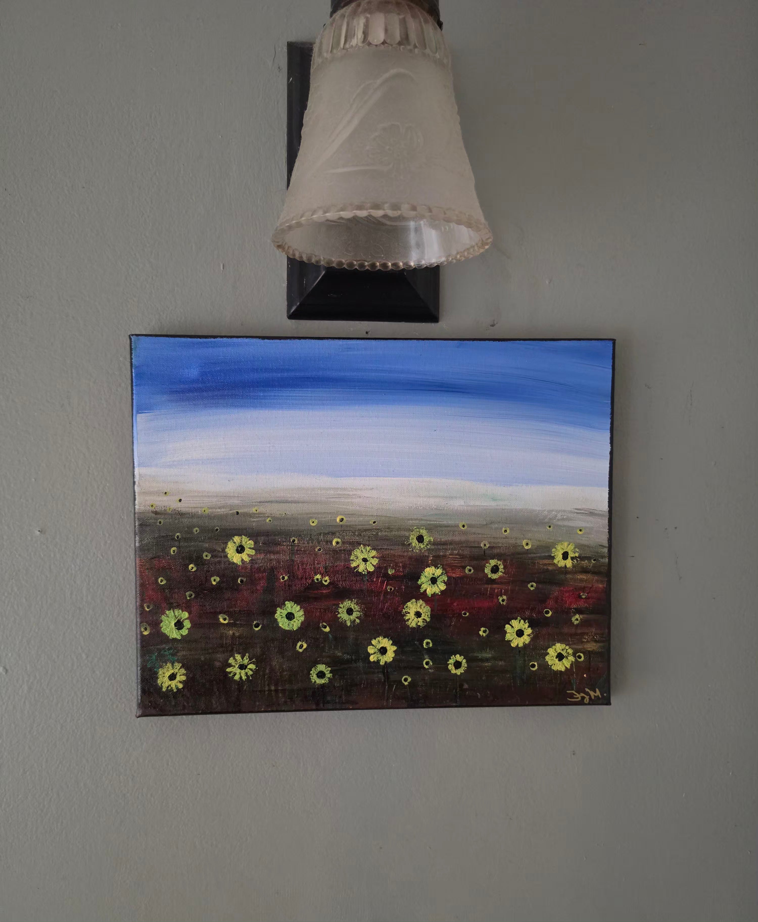 Daisy field 11x14 Acrylic on Canvas