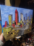 A town 16x20 Acrylic